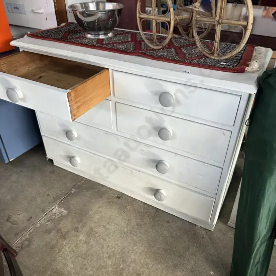 solid painted Rimu chest