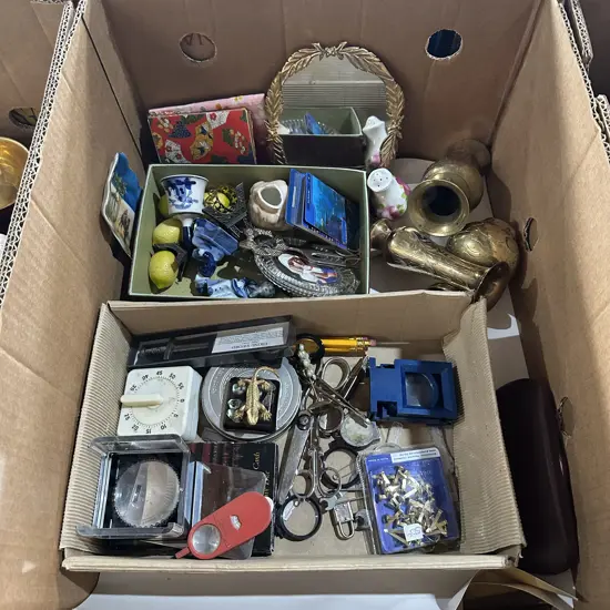 Box lot of collectables.