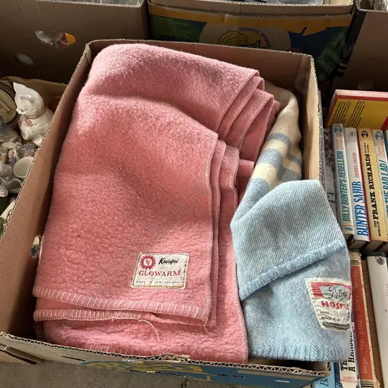 Two vintage New Zealand made blankets.