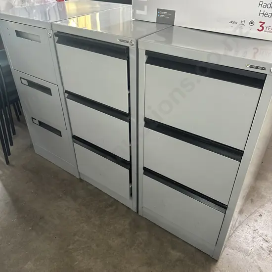 3 file cabinets