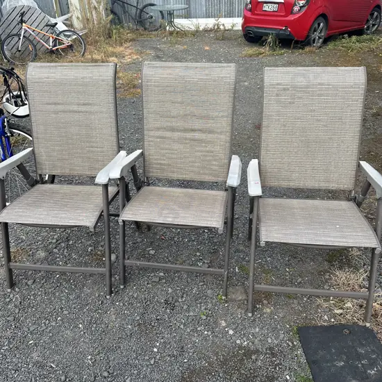 3 folding chairs