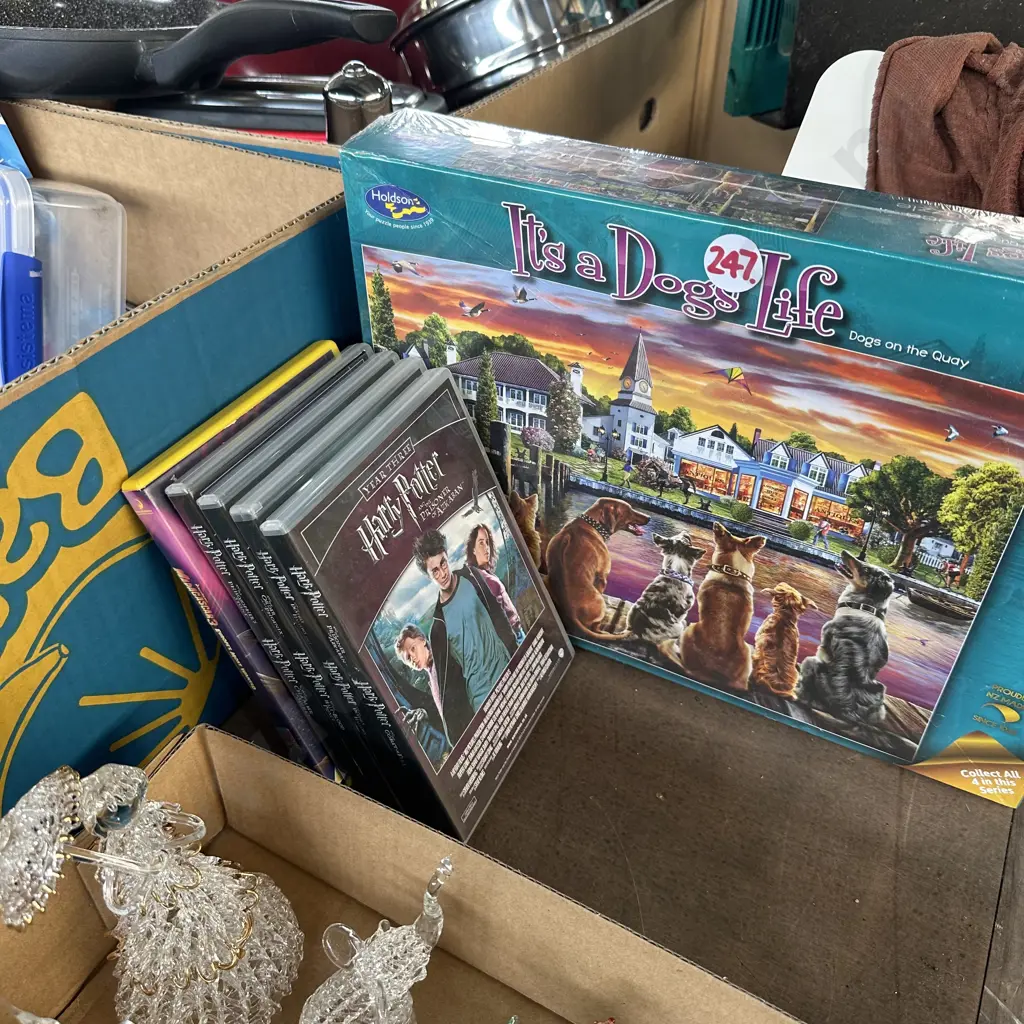 New 1000 piece puzzle and four Harry Potter DVDs plus Madagascar3. Image 1++