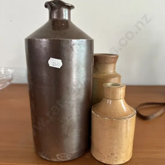 3 stone jars inc Doulton Lambeth