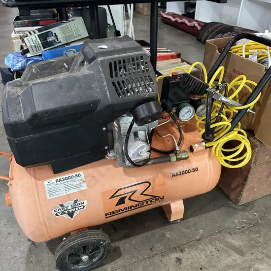 3HP Remington air compressor plus accessories