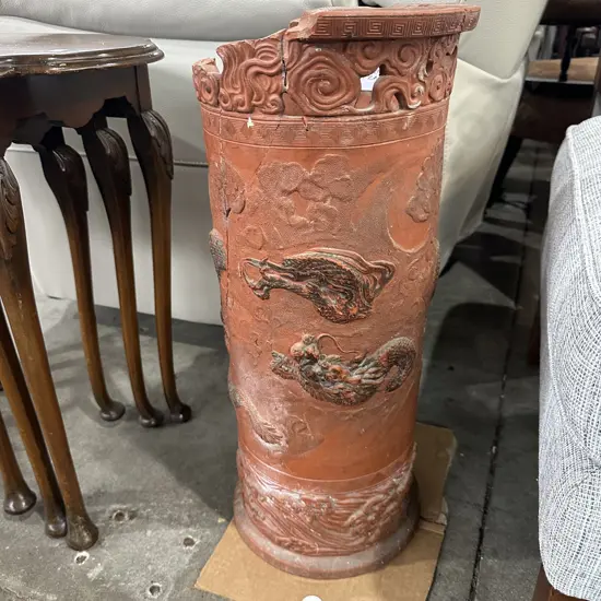 The " Chinese chimney pot" from Omaranui Homestead (damaged in the 31 earthquake)