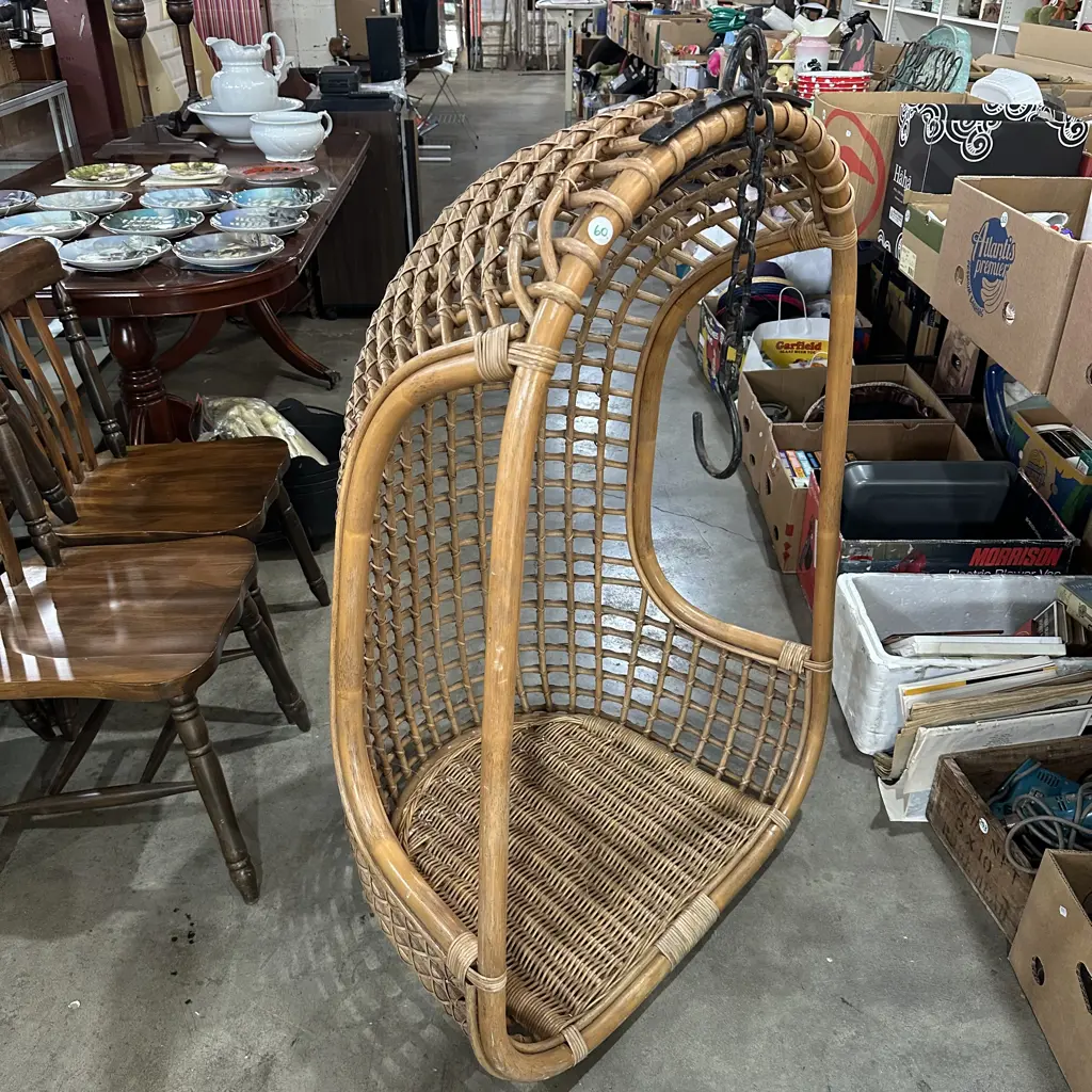 vintage cane hanging chair Image 1++