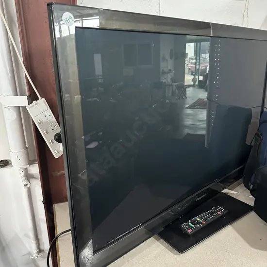 large panasonic TV and remote working
