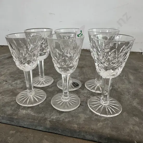 6 waterford nip glasses