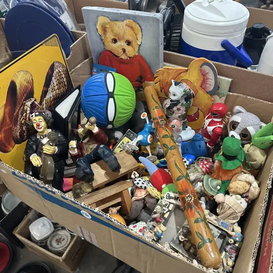 Box of toys etc.