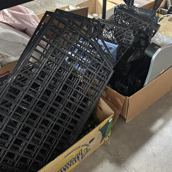 Wardrobe organiser and files.