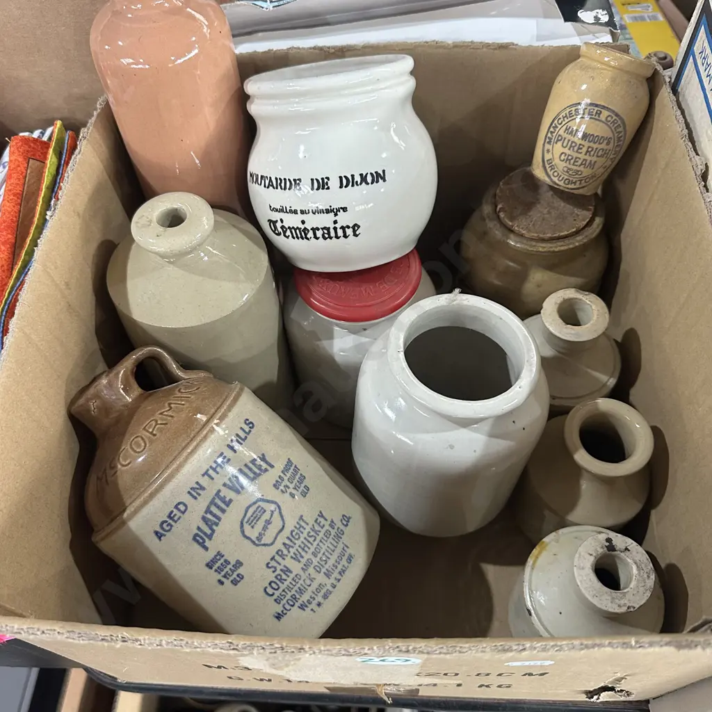 Collection of stone jars and pottery canisters Image 1++