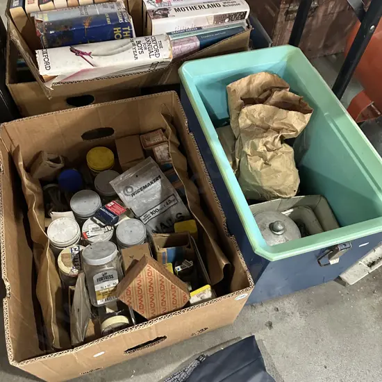 Chilly bin and hardware.