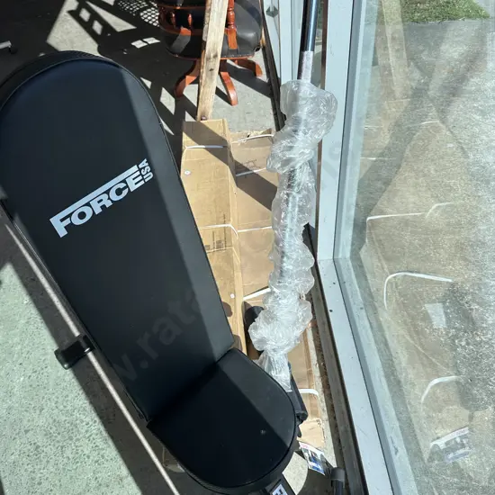 New squat rack system plus bar and bench press