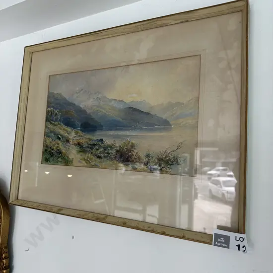 NZ scene Watercolour signed 400x230