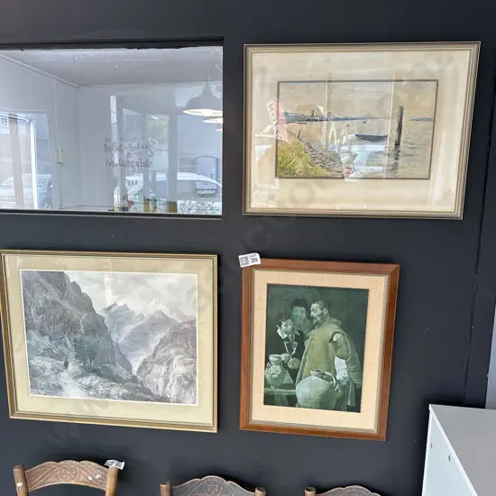 WL Palmer watercolour and 2 prints