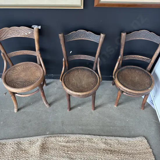 3 sampler bentwood chairs