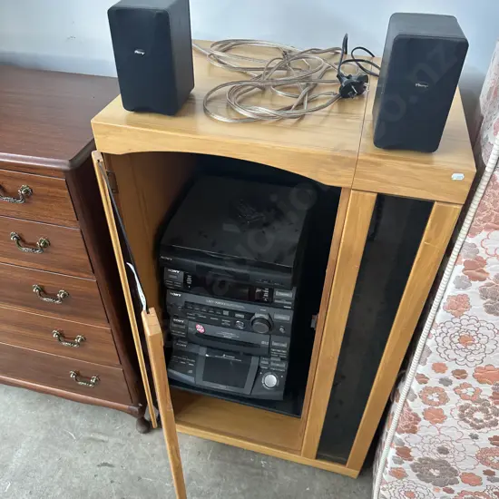 Stereo cabinet and Sony stereo