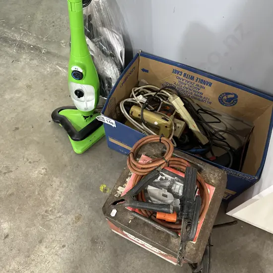 Mop, electricals, tools and as is welder