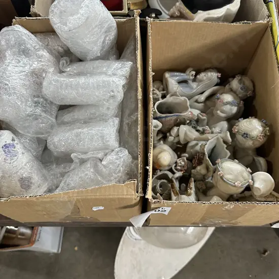 2 boxes china and glassware