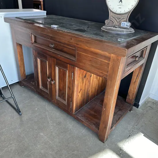 Granite insert kitchen island
