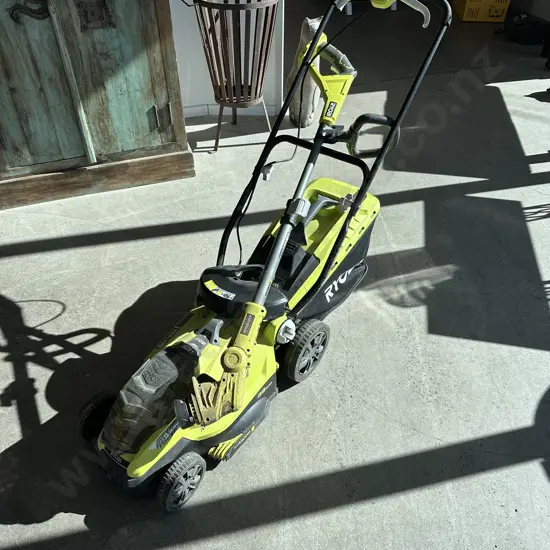 Ryobi electric mower and strimmer
