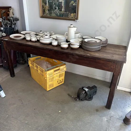 Early Baltic Pine (wood pinned) hall table