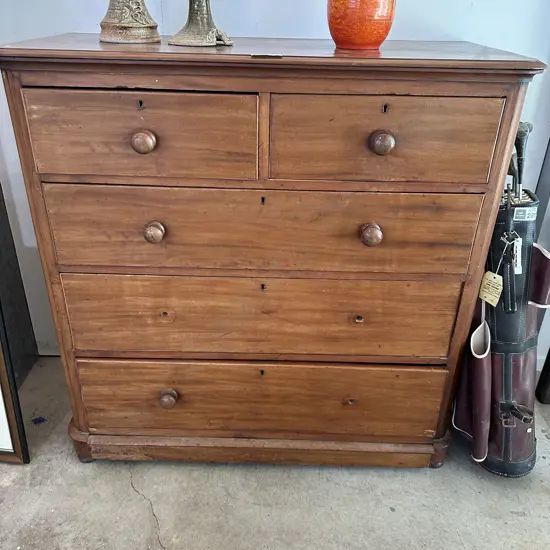 Mahogany scotch chest (missing pulls)