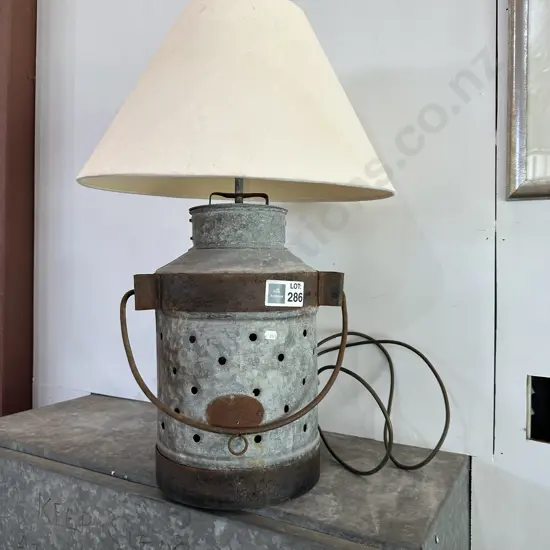 Milk can lamp
