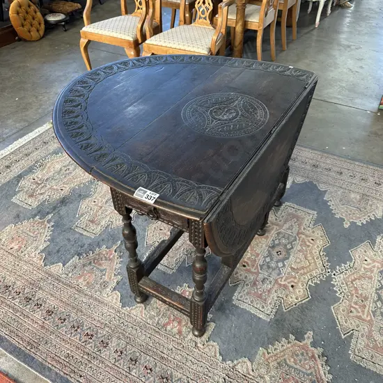 Gothic style drop side table