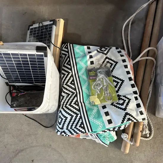 Solar stuff, hammock