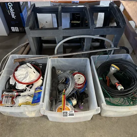 3 bin drawer and contents plus burner