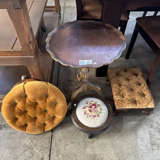 Side table and foot rests