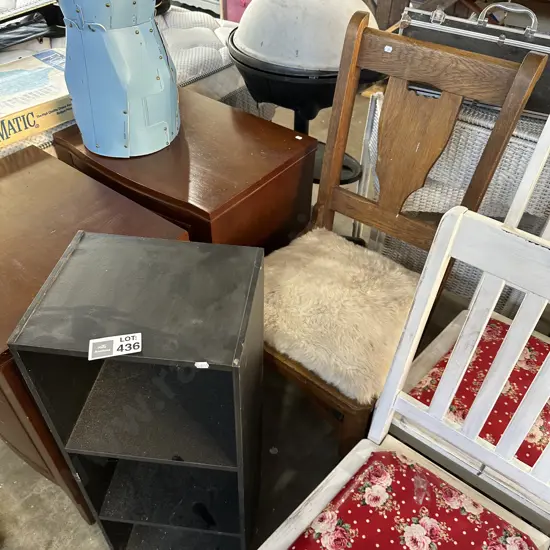 Oak chair , shelf & as is