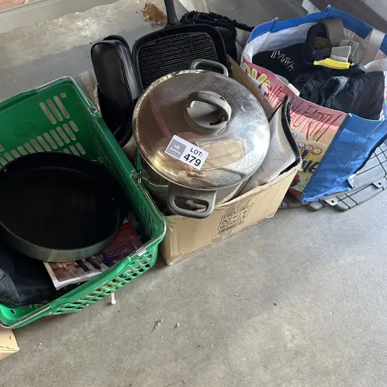 stock pot, grinder, pans etc