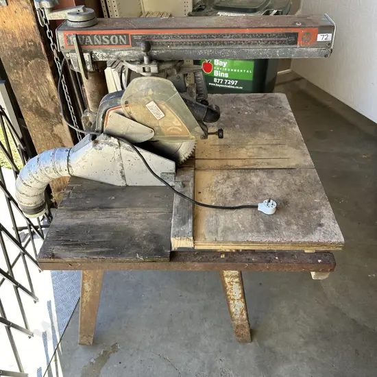 Evanson saw bench working