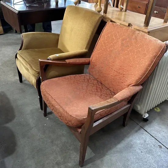 2 chairs inc Cintique - worn