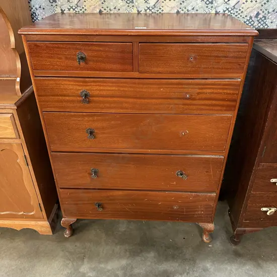 Solid Mahogany tall boy