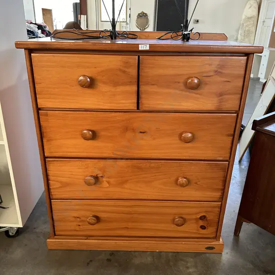 Solid Pine chest drawers