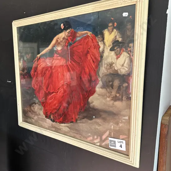 Retro flamingo dancer