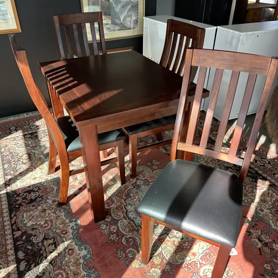 As new Pine table & chairs