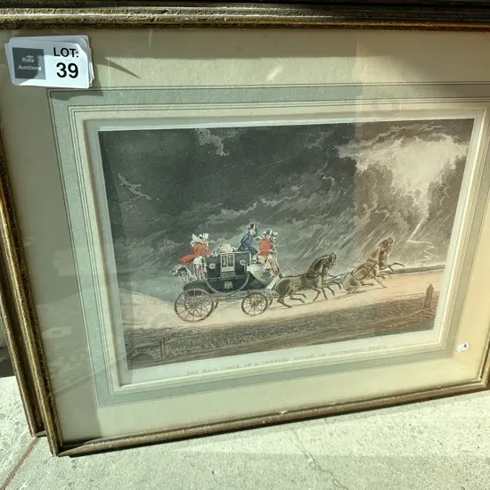 Set of coaching prints