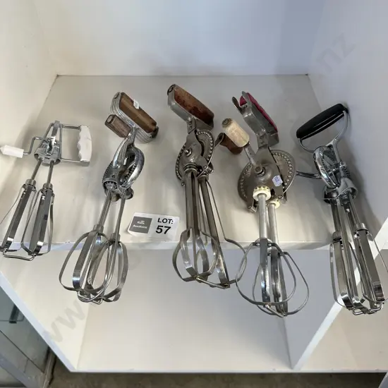 Egg beater collection x 5