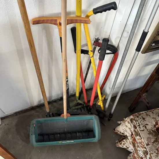 Large lot of garden tools