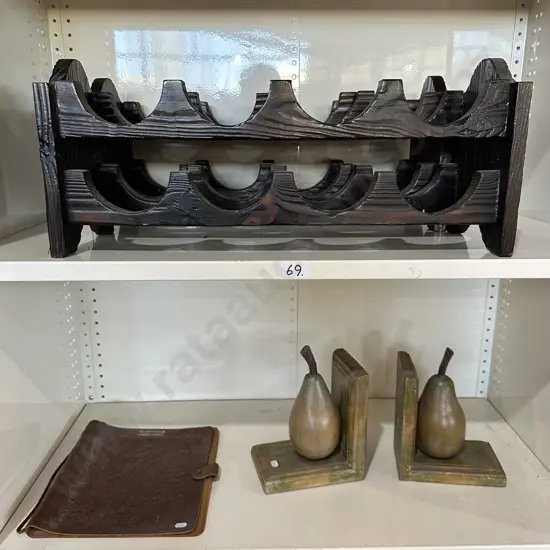 wine rack book ends telephone cover