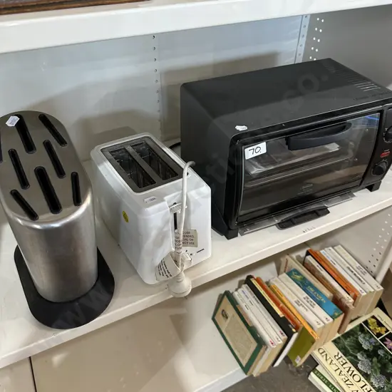 mini over toaster knife block