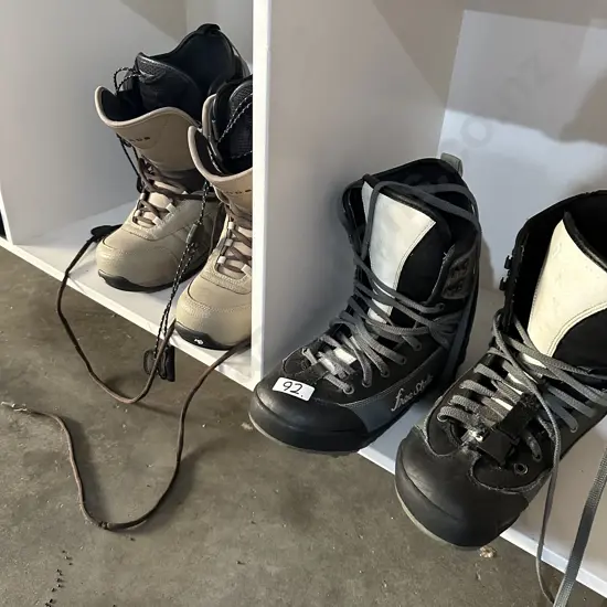 2 pair ski boots