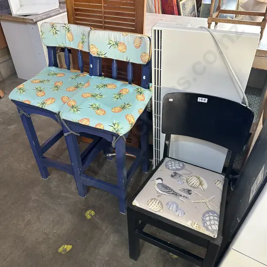 pair bar stools chair heater