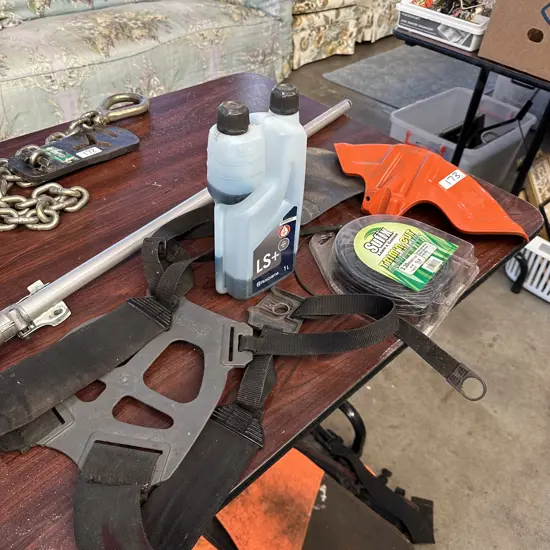 trimmer line oil guard attachment etc