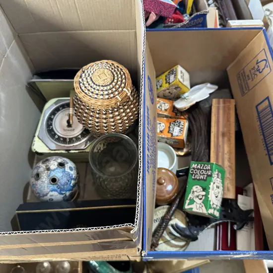 2 boxes collectables etc