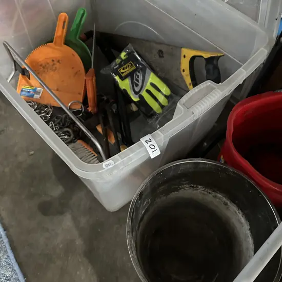 bin tools gloves s/s bucket etc